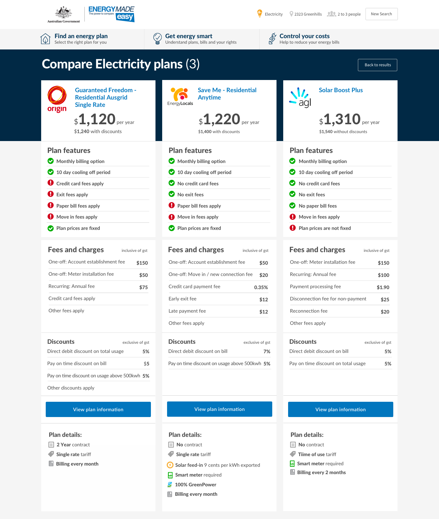 UX and UI Design of the Energy Made Easy Comparison flow - Good Design