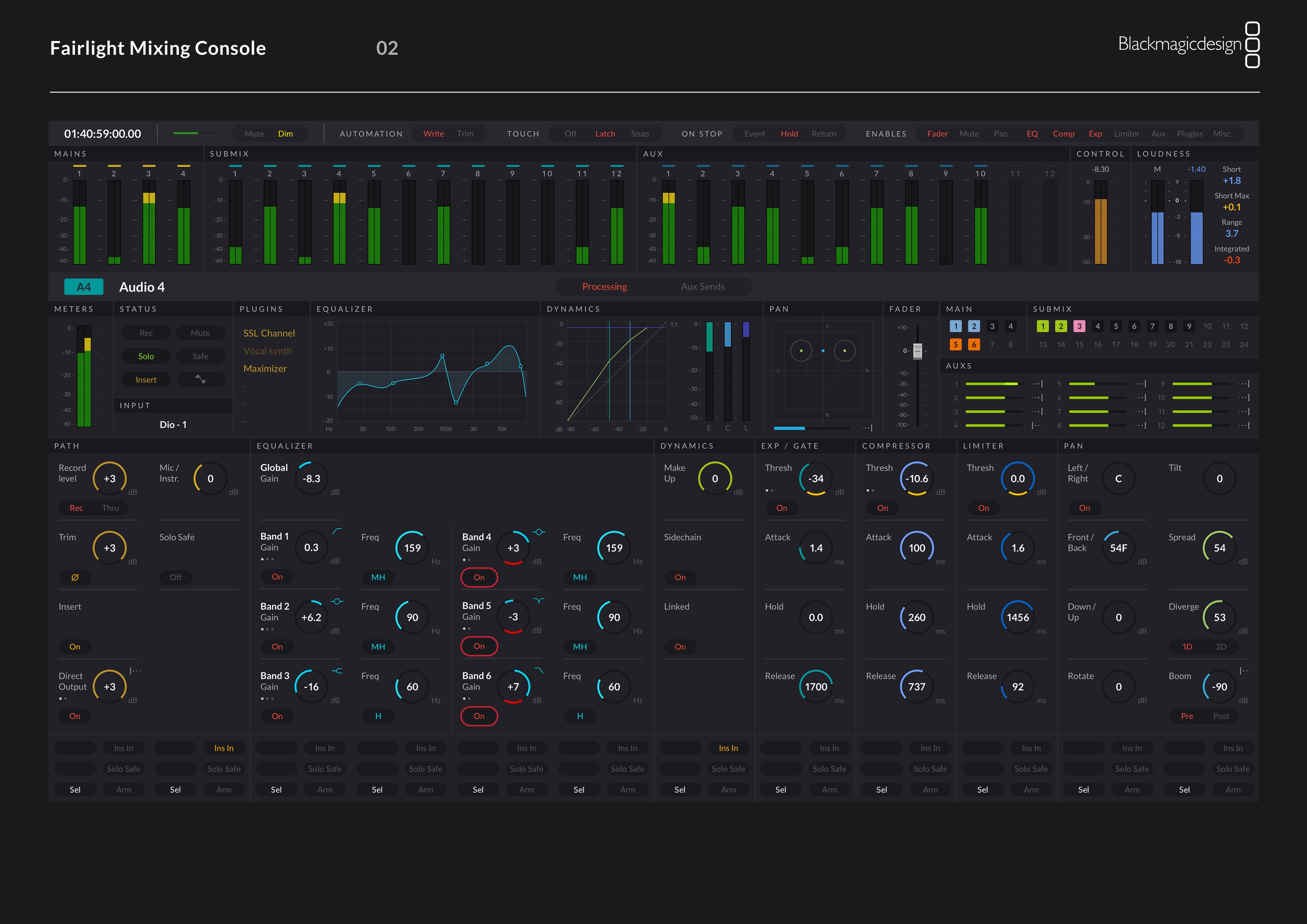 Fairlight Mixing Console - Good Design