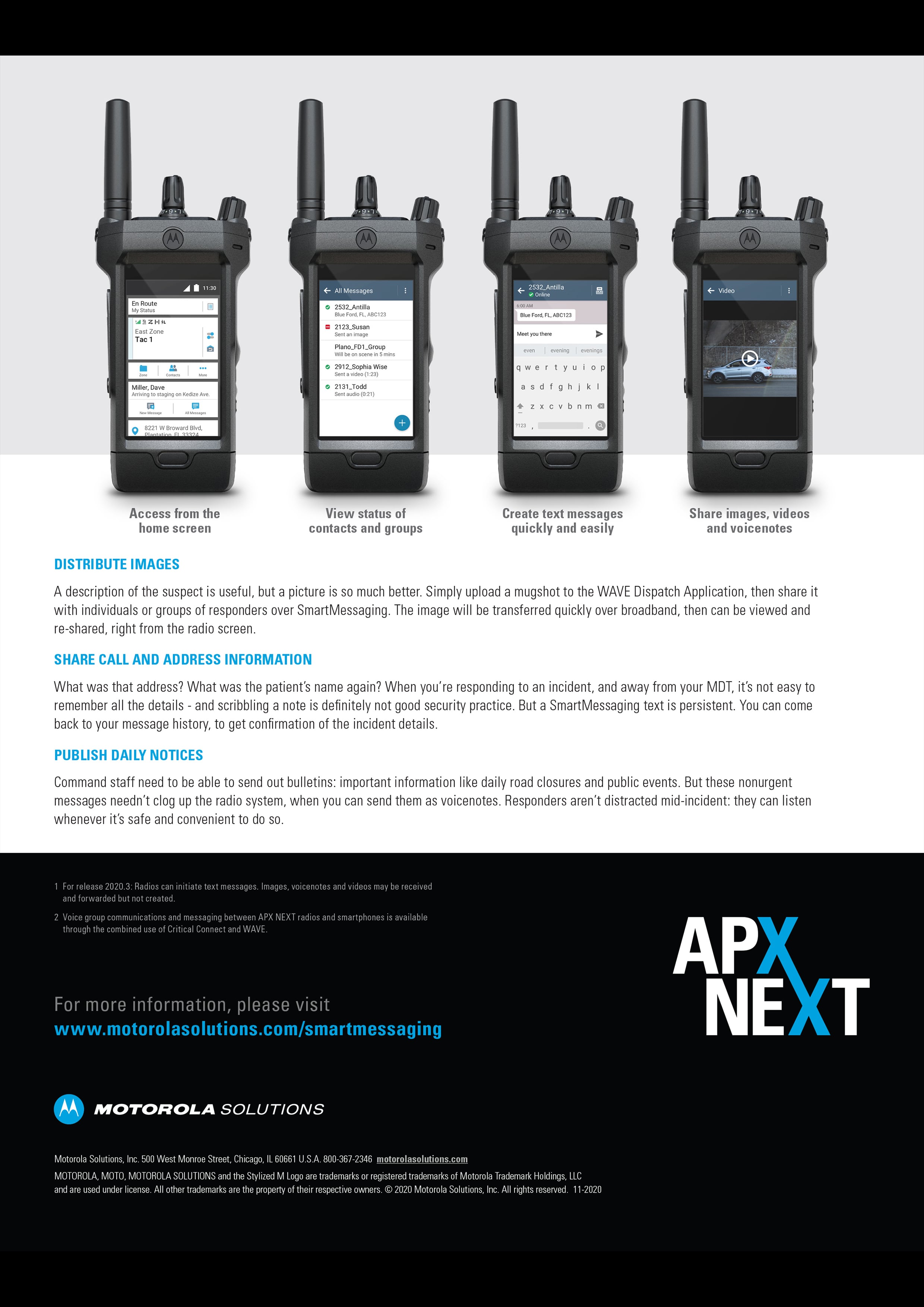 Apx App APX Next SmartMessaging and SmartMapping - Good Design