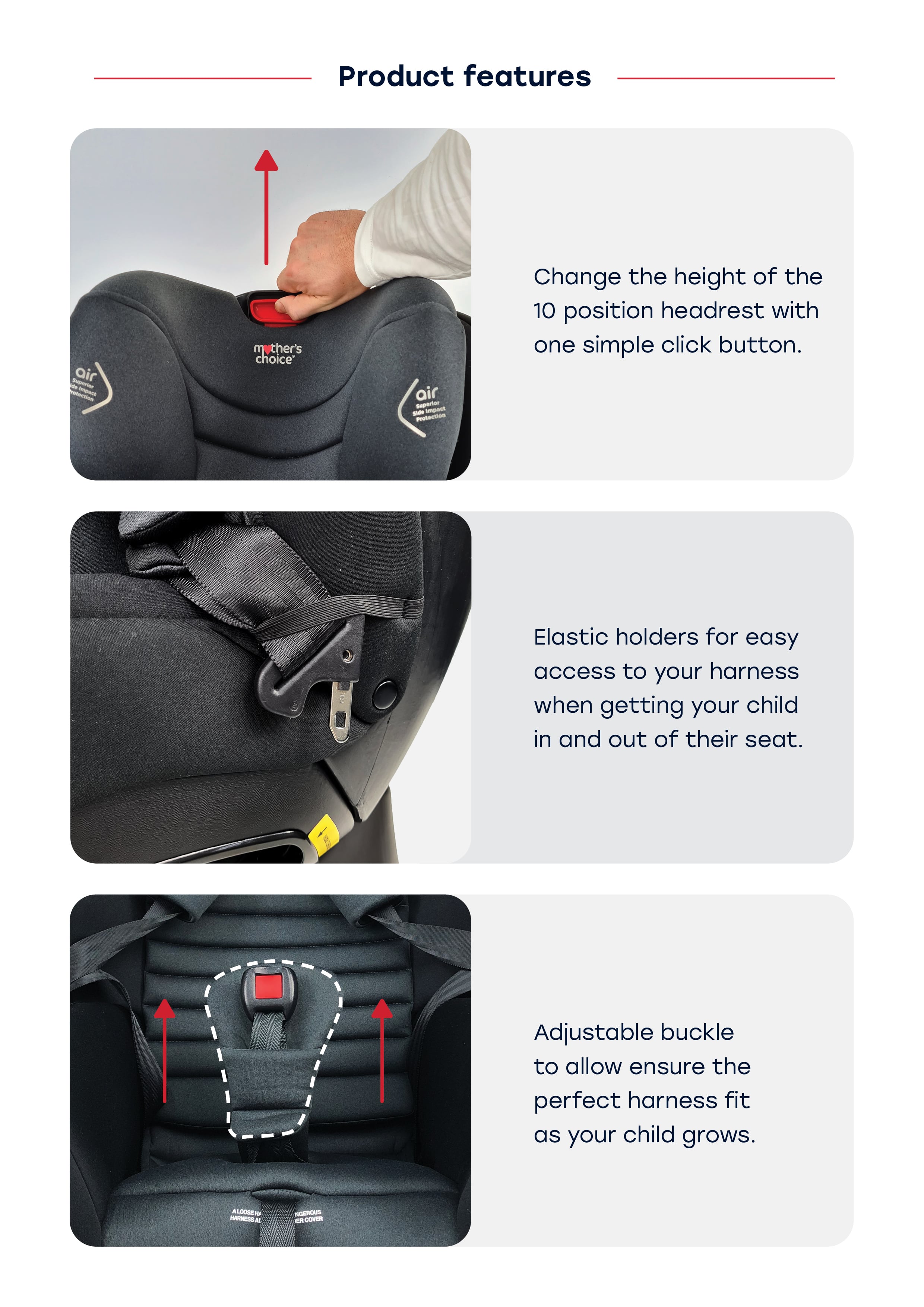 User Manuals Mothers Choice Serenity Car Seat Mother's Choice