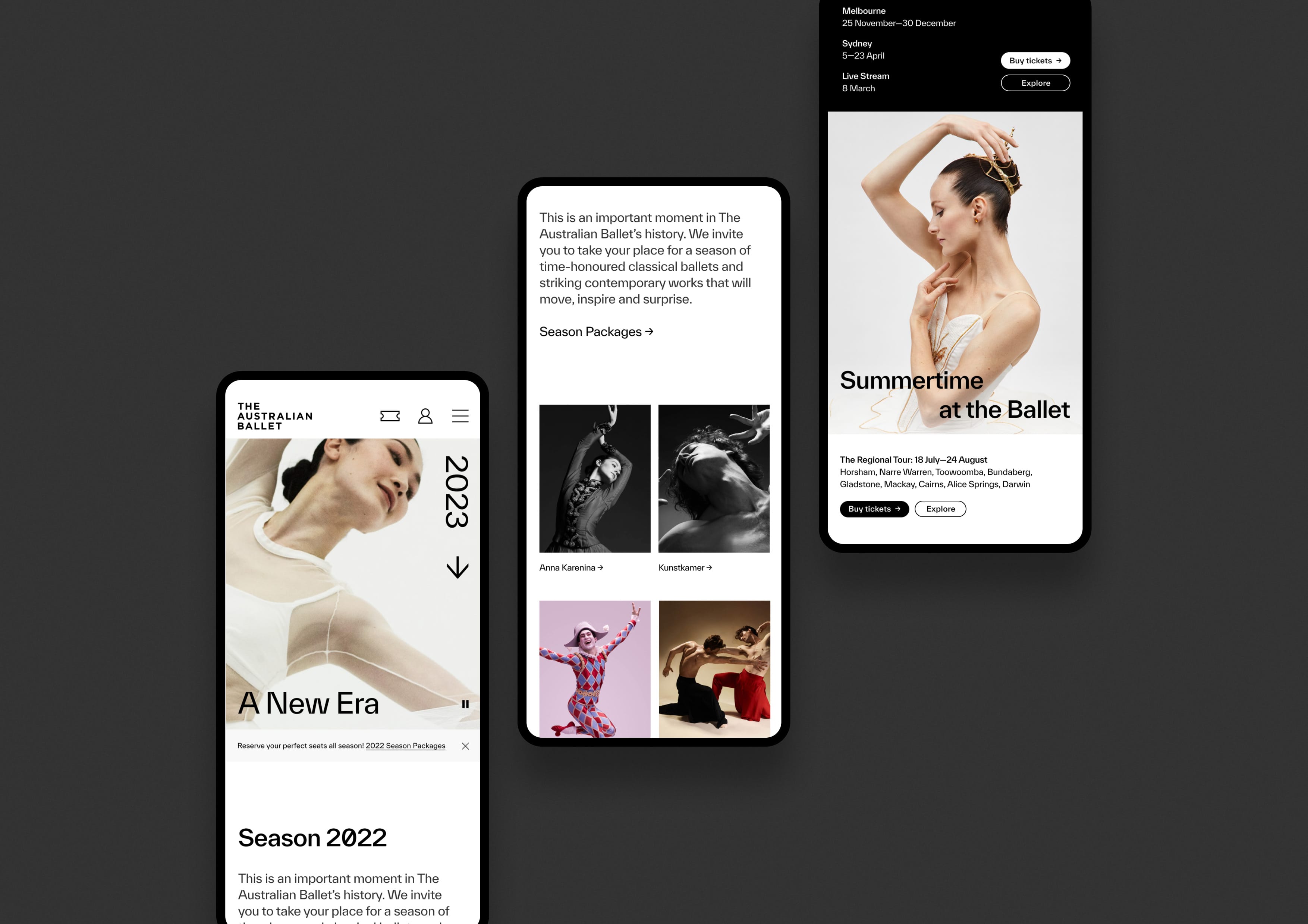 The Australian Ballet Website - Good Design